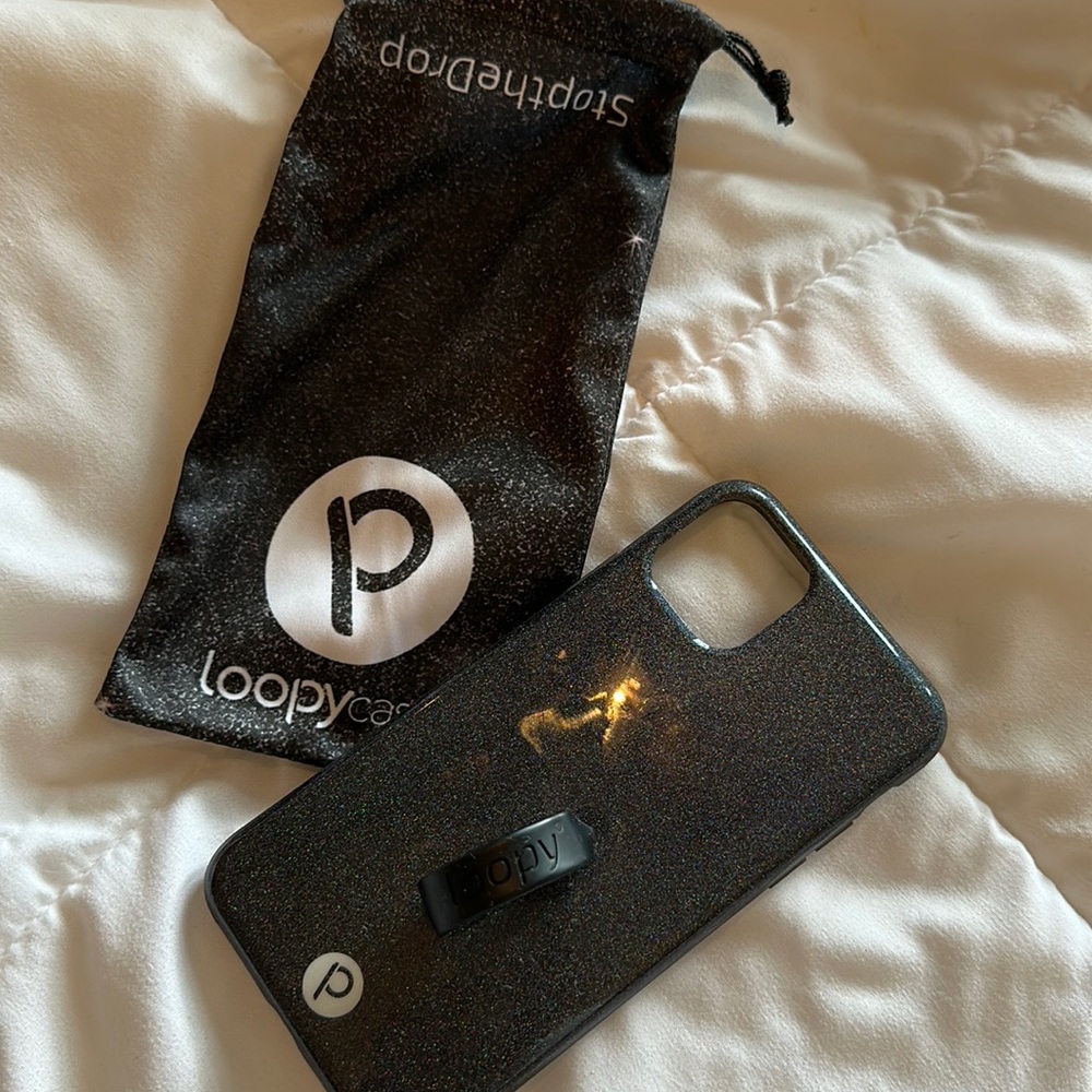 loopy case black color (shimmery)